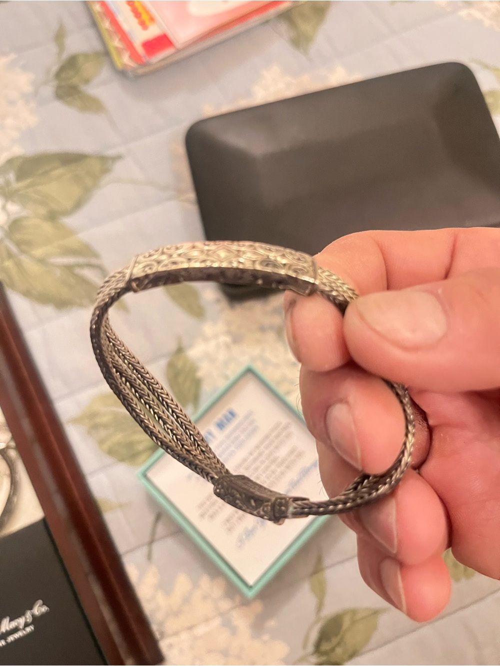 Handmade Silver-Tone Filigree Cuff Bracelet - Women Accessories in Italy.925